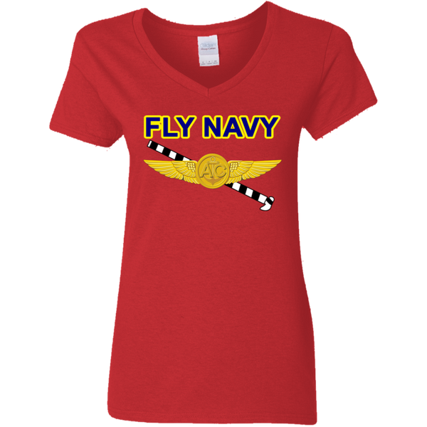 Fly Navy Tailhook 2 Ladies' V-Neck T-Shirt