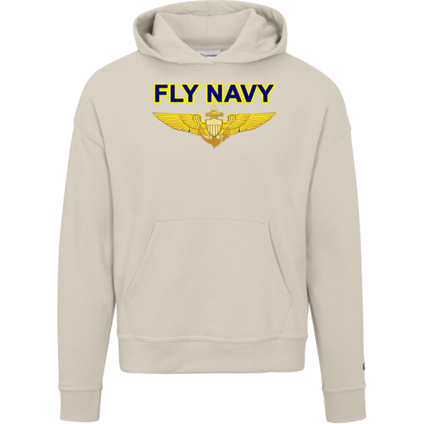 Fly Navy Aviator Champion Ladies' Powerblend Hoodie