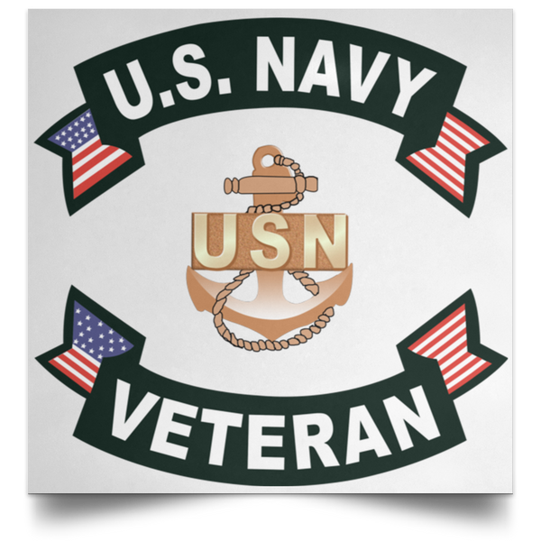 Navy Vet 1 Poster - Square