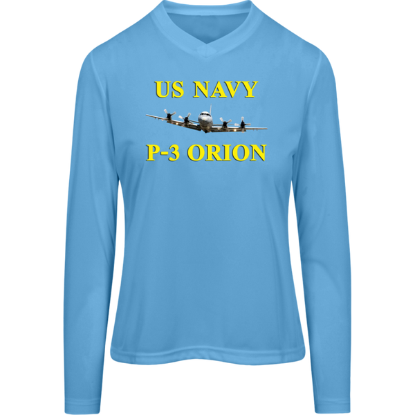 US Navy P-3 3 Team 365 Ladies' Zone LS Tee