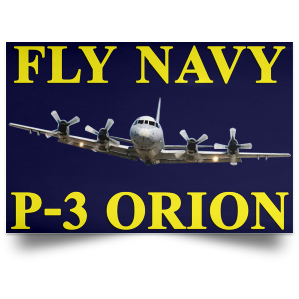 Fly Navy P-3 3 Poster - Landscape