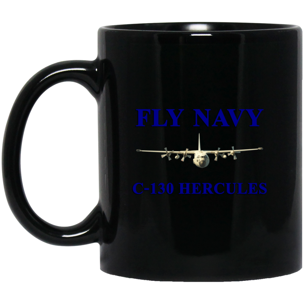 Fly Navy C-130 1 Black Mug - 11oz