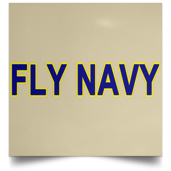 Fly Navy 2 Poster - Square