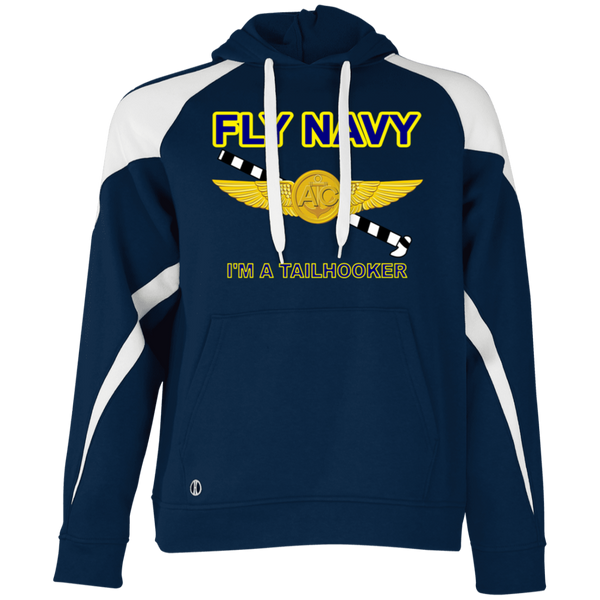 Fly Navy Tailhooker 2 Athletic Colorblock Fleece Hoodie