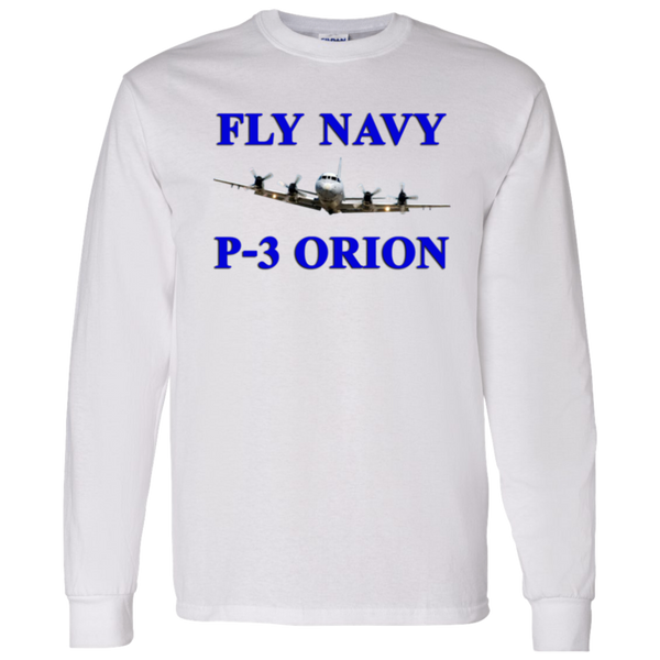 Fly Navy P-3 1 LS Cotton T-Shirt