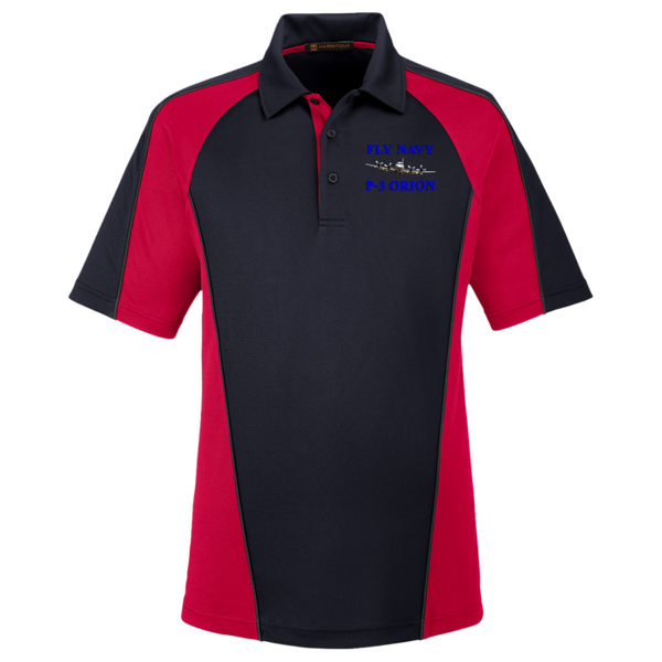 Fly Navy P-3 1 Harriton Colorblock Polo