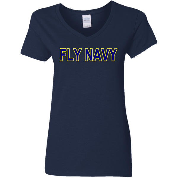 Fly Navy 2 Ladies' V-Neck T-Shirt