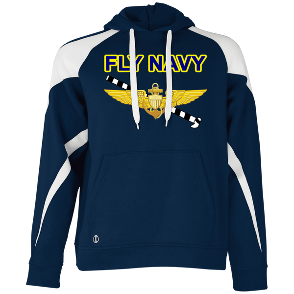 Fly Navy Tailhook 1 Athletic Colorblock Fleece Hoodie