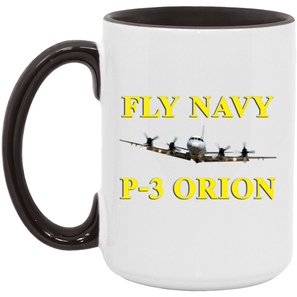 Fly Navy P-3 3 Accent Mug - 15oz