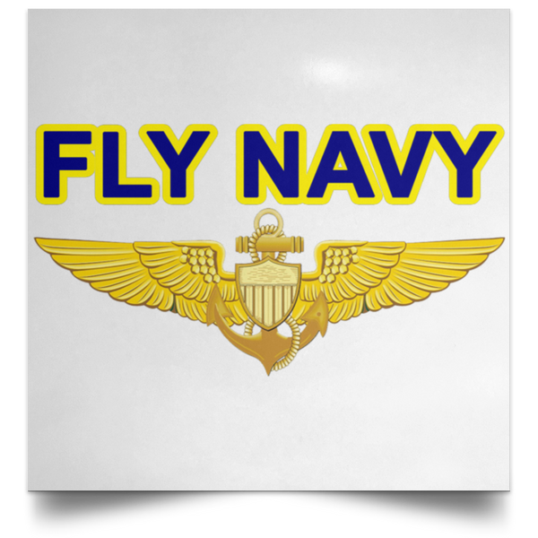 Fly Navy Aviator Poster - Square