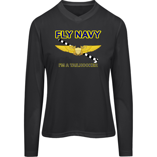 Fly Navy Tailhooker 3 Team 365 Ladies' Zone LS Tee