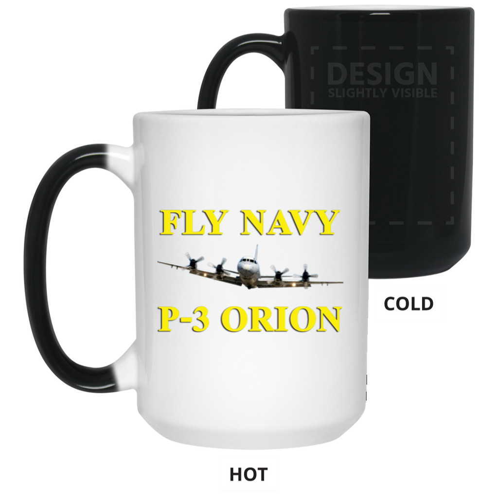 Fly Navy P-3 3 Color Changing Mug - 15oz