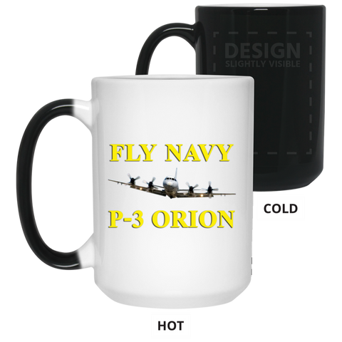 Fly Navy P-3 3 Color Changing Mug - 15oz