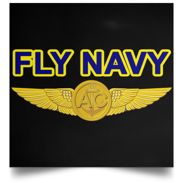 Fly Navy Aircrew Poster - Square