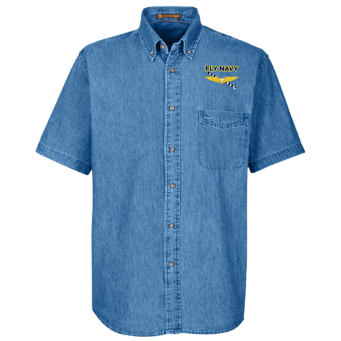 Fly Navy Tailhook 3 Harriton Denim Shirt