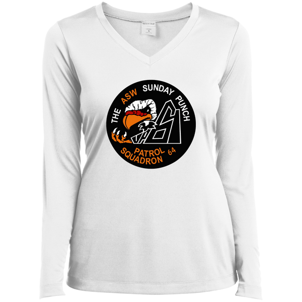 VP 64 1 Ladies’ LS Performance V-Neck Tee