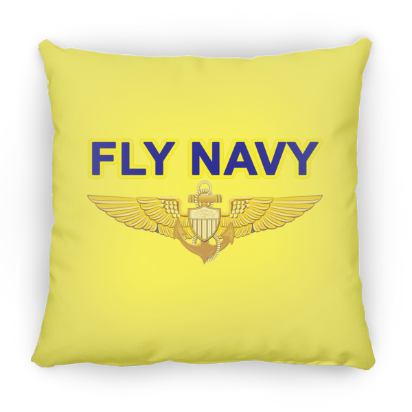 Fly Navy Aviator Pillow - Small Square