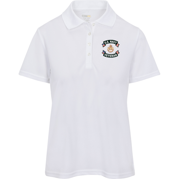 Navy Vet 1 Core 365 Ladies' Origin Pique Polo