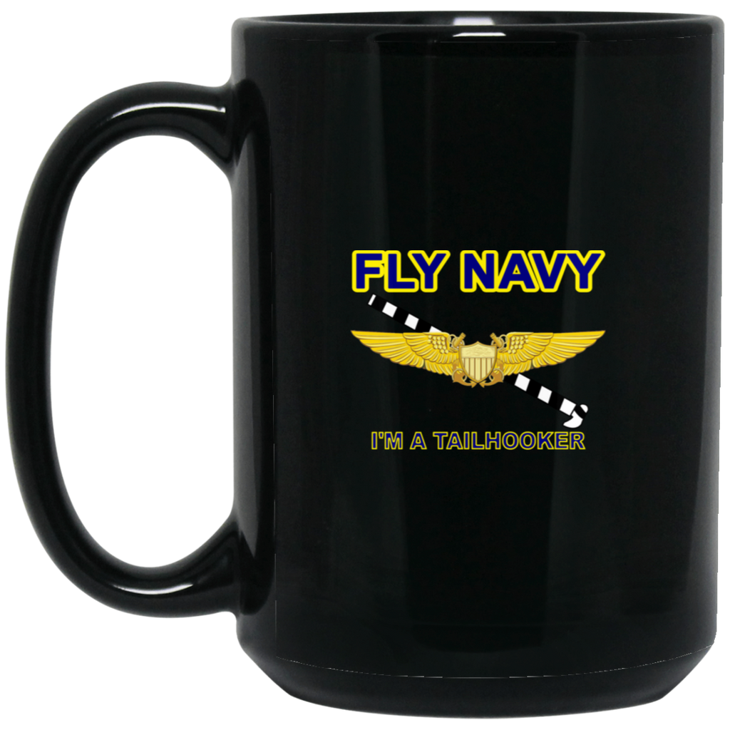 Fly Navy Tailhooker 3 Black Mug - 15oz