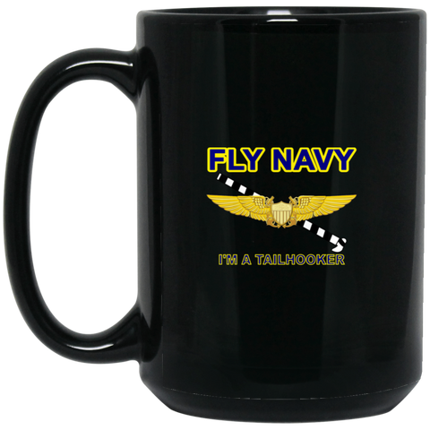 Fly Navy Tailhooker 3 Black Mug - 15oz