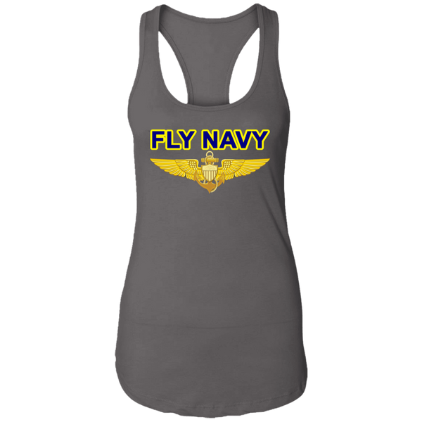 Fly Navy Aviator Ladies' Ideal Racerback Tank