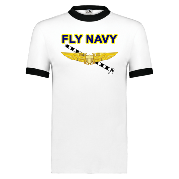 Fly Navy Tailhook 3 Unisex Ringer Tee