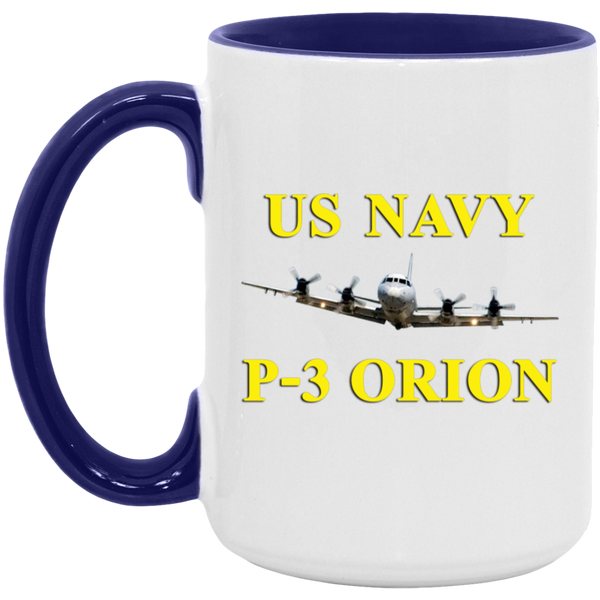 US Navy P-3 3 Accent Mug - 15oz