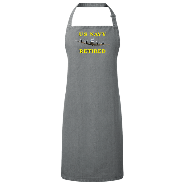 Navy Retired 1 Unisex Bib Apron