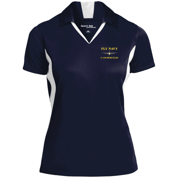 Fly Navy C-130 3 Ladies' Colorblock Performance Polo