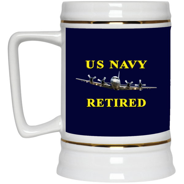 Navy Retired 1 Beer Stein - 22oz