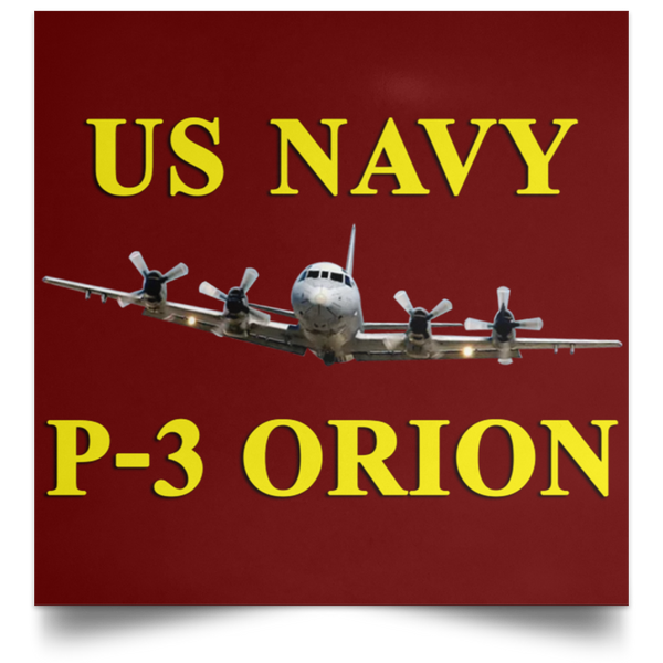 US Navy P-3 3 Poster - Square