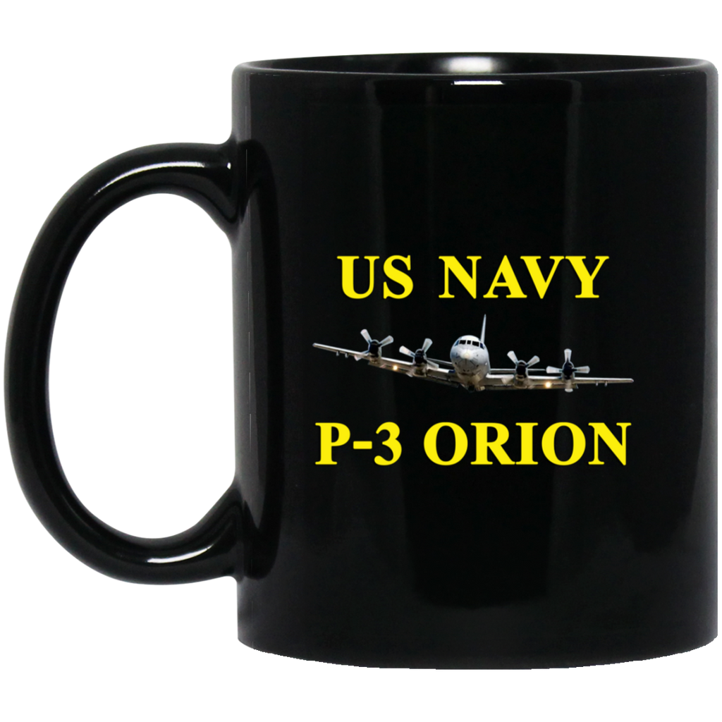 US Navy P-3 3 Black Mug - 11oz