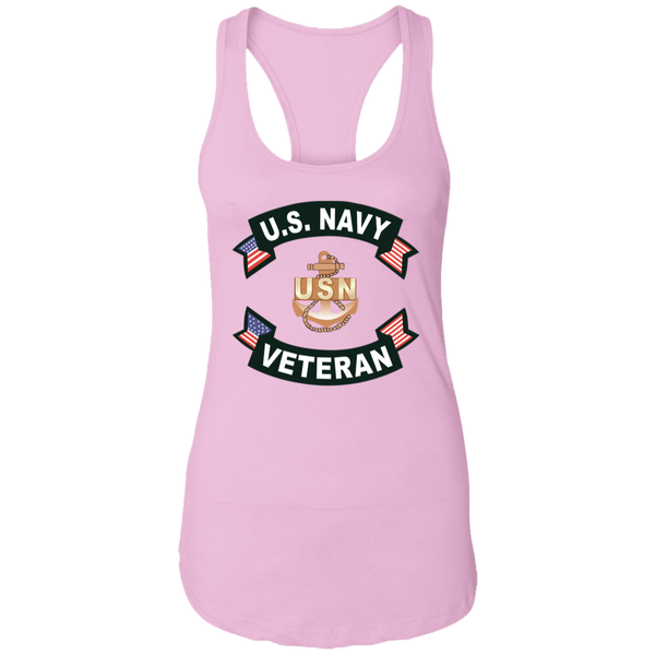 Navy Vet 1 Ladies' Ideal Racerback Tank