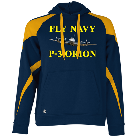 Fly Navy P-3 3 Athletic Colorblock Fleece Hoodie