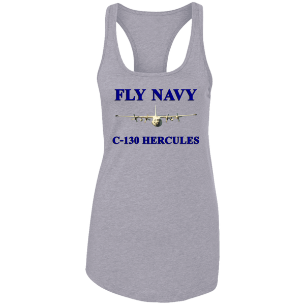 Fly Navy C-130 1 Ladies' Ideal Racerback Tank