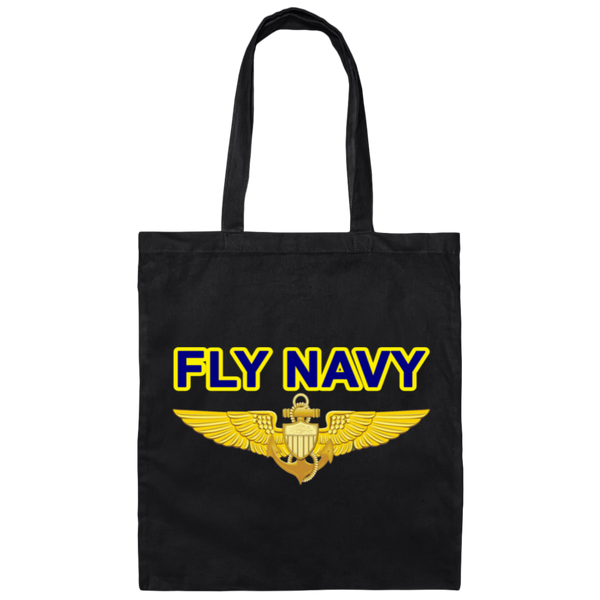 Fly Navy Aviator Canvas Tote Bag