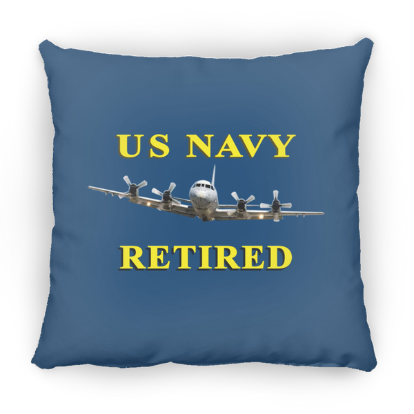 Navy Retired 1 Pillow - Small Square