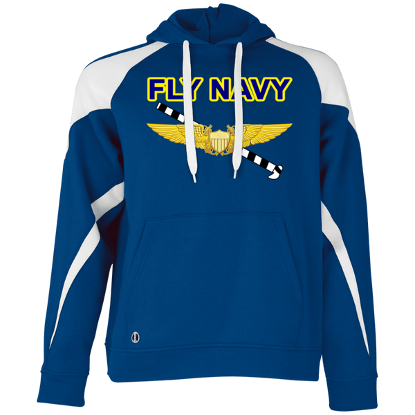 Fly Navy Tailhook 3 Athletic Colorblock Fleece Hoodie