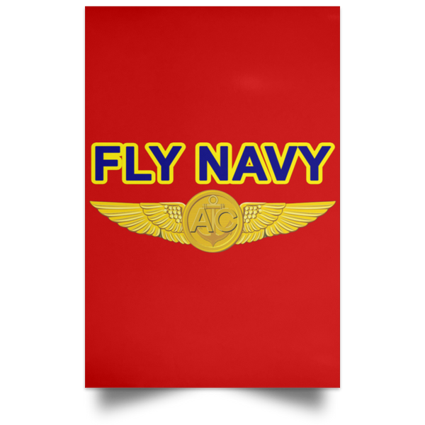 Fly Navy Aircrew Poster - Portrait