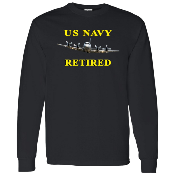 Navy Retired 1 LS Cotton T-Shirt