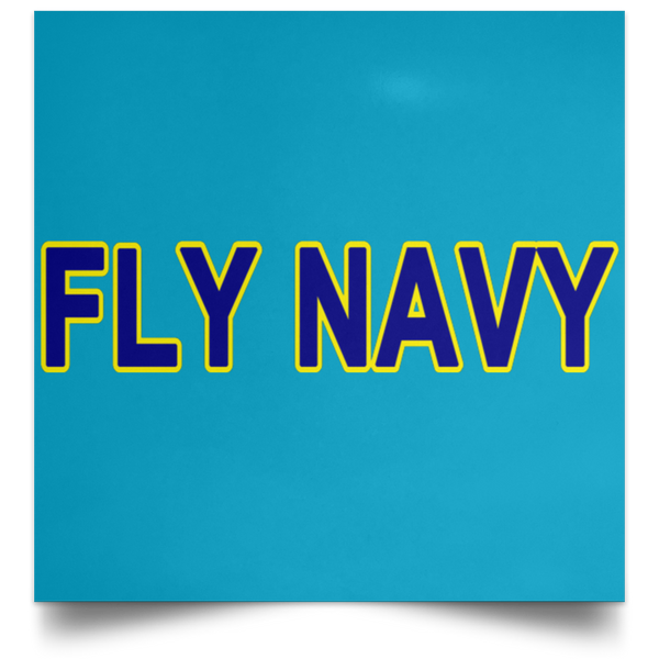 Fly Navy 2 Poster - Square