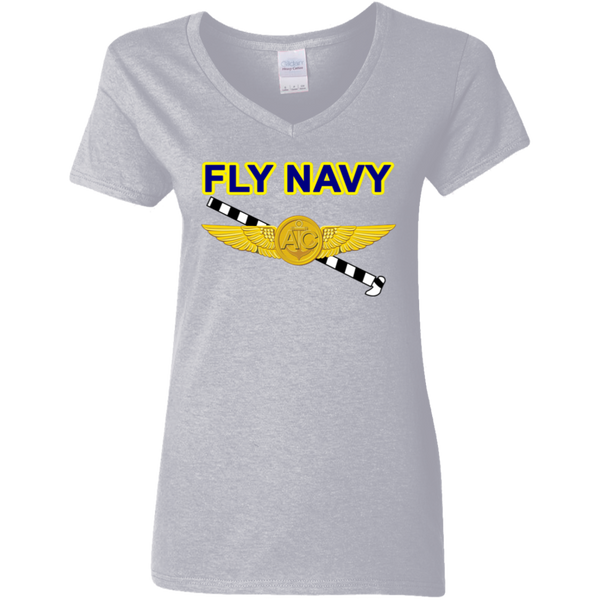 Fly Navy Tailhook 2 Ladies' V-Neck T-Shirt