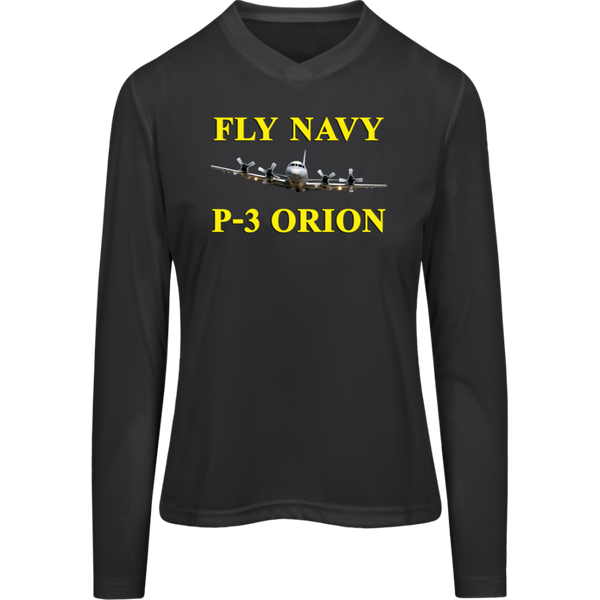 Fly Navy P-3 3 Team 365 Ladies' Zone LS Tee