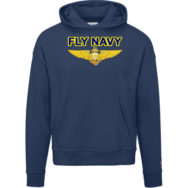 Fly Navy Aviator Champion Ladies' Powerblend Hoodie