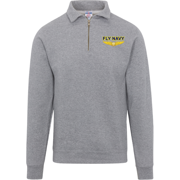 Fly Navy NFO Jerzees Fleece Quarter Zip Pullover