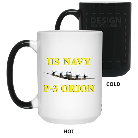 US Navy P-3 3 Color Changing Mug - 15oz