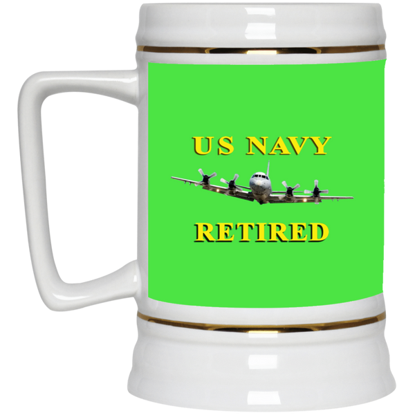 Navy Retired 1 Beer Stein - 22oz