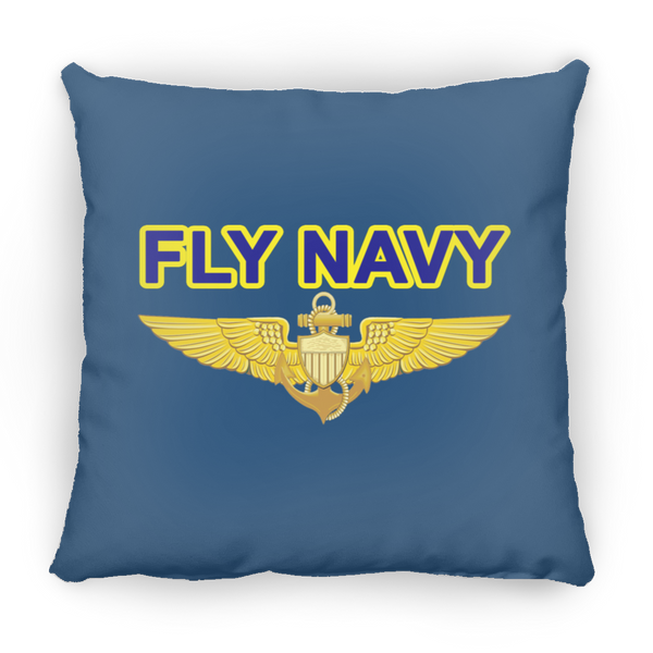 Fly Navy Aviator Pillow - Large Square