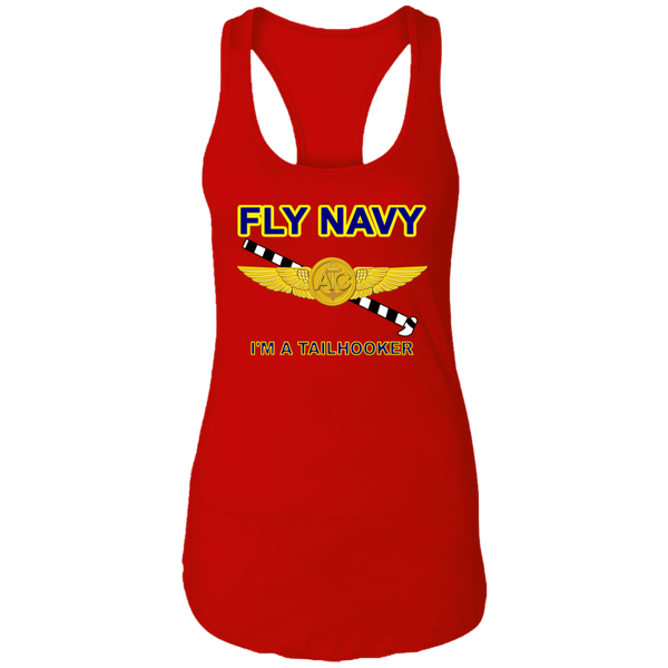 Fly Navy Tailhooker 2 Ladies' Ideal Racerback Tank