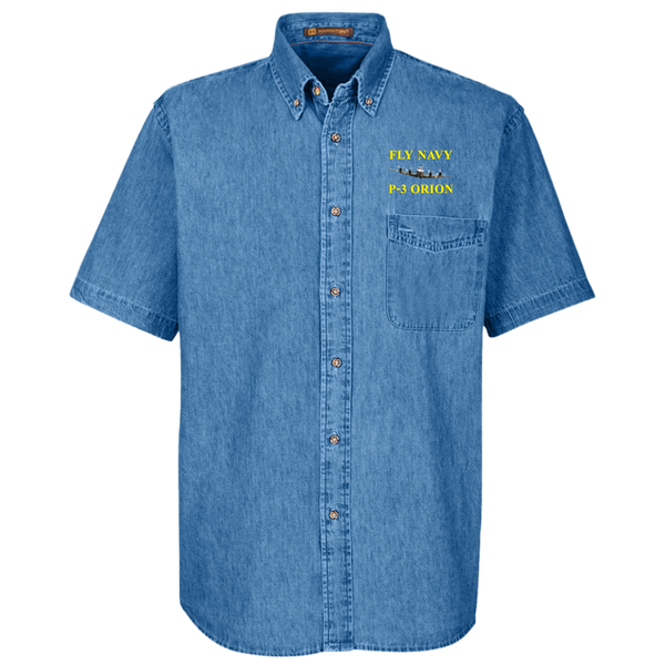 Fly Navy P-3 3 Harriton Denim Shirt